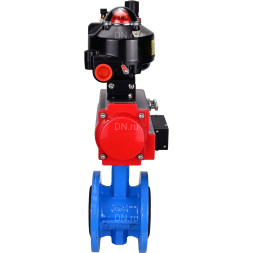 Затвор дисковый поворотный WBV1313E-2W-F-H Ду150 Ру16 фланцевый, корпус - чугун GGG40, диск - чугун GGG40, EPDM, с пневмоприводом PA-DA-130, пневмораспределителем 4M310-08 DC24V, БКВ APL-510N EX и БПВ AFC2000