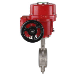 Затвор дисковый поворотный WBV3232N-2W-Fb-H Ду300 Ру16, корпус - нержавеющая сталь 316L, диск - нержавеющая сталь 316L, уплотнение - NBR, с электроприводом QT-EX-060M-O2-220VAC-У1 220В