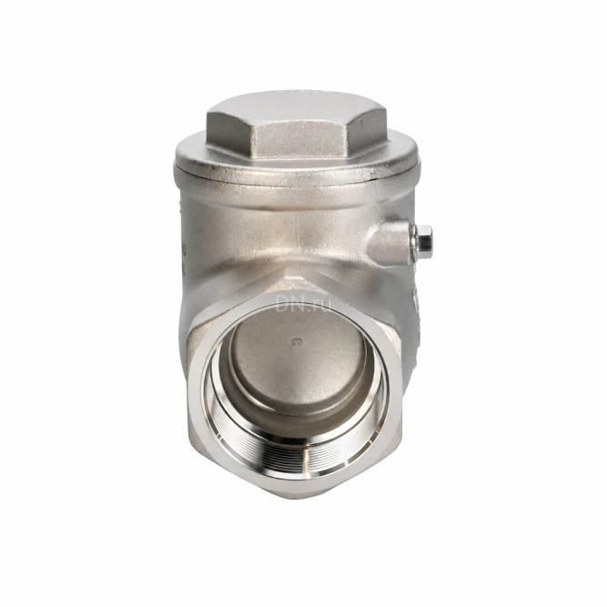 Клапан обратный VCT3232-T 1 1/2 Ду40 Ру16 ZGY резьбовой, поворотный, корпус - нержавеющая сталь CF8М/AISI 316, диск - нержавеющая сталь CF8М/AISI 316, уплотнение - PTFE