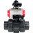 Кран шаровой BV4242E-FP-GRM-ISO Дн15 Ру10 полнопроходной, корпус - НПВХ, шар - НПВХ, уплотнение - EPDM, с пневмоприводом PA-SA-052, пневмораспределителем 4M310-08 AC220V и БКВ APL-210N