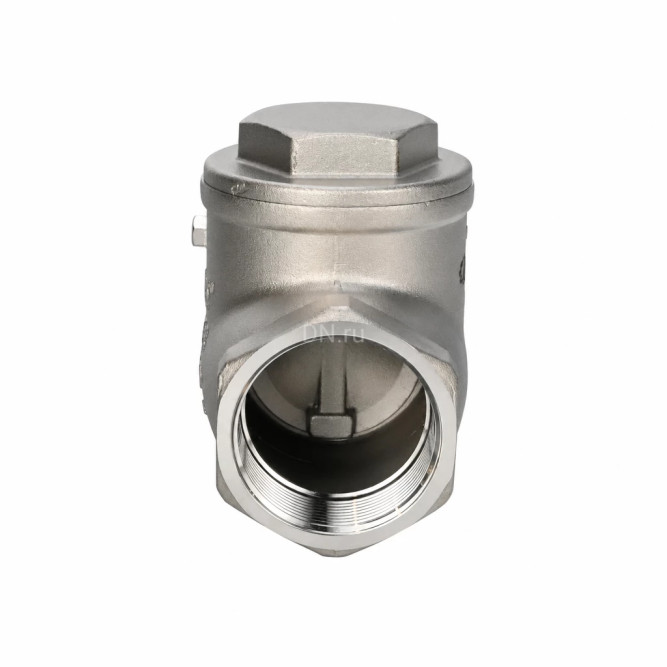 Клапан обратный VCT3232-T 2 1/2 Ду65 Ру16 ZGY резьбовой, поворотный, корпус - нержавеющая сталь CF8М/AISI 316, диск - нержавеющая сталь CF8М/AISI 316, уплотнение - PTFE