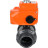 Кран шаровой BV4242E-FP-GRM-ISO Дн20 Ру10 полнопроходной, клеевой с разборным муфтовым соединением, корпус - НПВХ, шар - НПВХ, уплотнение - EPDM, с электроприводом QT-N-003EM-O1-24VDC-У1 HARK
