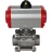 Кран шаровой BV3232P(3pc)-FP-W-ISO-H Ду25 Ру63 полнопроходной двухходовой, нержавеющая сталь SS316, под приварку, уплотнение - PTFE, с пневмоприводом PA-DA-52 двойного действия