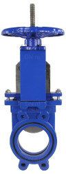 Задвижка шиберная GVKR1331N-2W-Fb-S Ду300 Ру10 двусторонняя, межфланцевая, шпиндель - выдвижной, корпус - чугун GGG40, шибер - нержавеющая сталь 304, уплотнение - NBR, управление - штурвал
