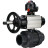 Кран шаровой BV4242E-FP-GRM-ISO Дн15 Ру10 полнопроходной, корпус - НПВХ, шар - НПВХ, уплотнение - EPDM, с пневмоприводом PA-DA-105-1 и БКВ APL-510N EX