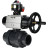 Кран шаровой BV4242E-FP-GRM-ISO Дн15 Ру10 полнопроходной, корпус - НПВХ, шар - НПВХ, уплотнение - EPDM, с пневмоприводом PA-DA-105-1 и БКВ APL-510N EX