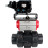 Кран шаровой BV4242E-FP-GRM-ISO Дн15 Ру10 полнопроходной, корпус - НПВХ, шар - НПВХ, уплотнение - EPDM, с пневмоприводом PA-SA-052 и пневмопозиционером YT-1000RSN без обратной связи