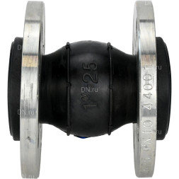 Компенсатор резиновый CR-E25-F Ду25 Ру16, резиновая вставка (корпус) - EPDM, тип присоединения - фланцевый, материал фланцев - сталь углеродистая оцинкованная