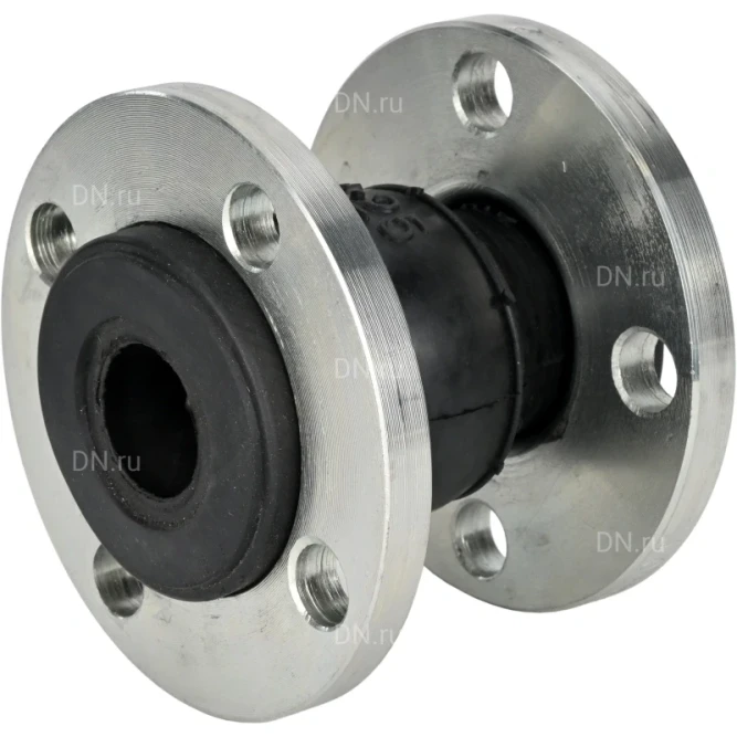Компенсатор резиновый CR-E25-F Ду25 Ру16, резиновая вставка (корпус) - EPDM, тип присоединения - фланцевый, материал фланцев - сталь углеродистая оцинкованная