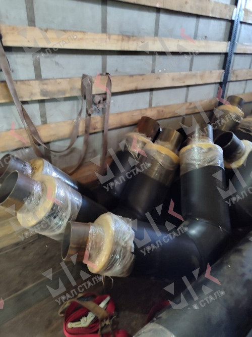 Отвод ППУ ПЭ 108х4/180 90 градусов