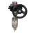Затвор дисковый поворотный WBV3232V-2W-Fb-H Ду125 Ру16 межфланцевый, корпус - нержавеющая сталь 316L, диск - нержавеющая сталь 316L, уплотнение - Viton, с редуктором HGB RQN1-180Z с индикатором положения