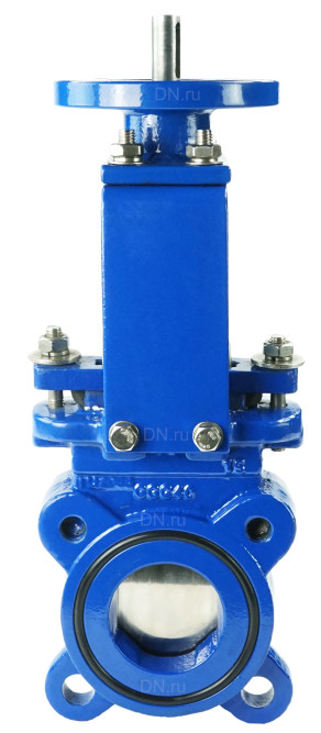 Задвижка шиберная GVKN1331N-2W-Fb-ISO Ду65 Ру10 двусторонняя, межфланцевая, шпиндель - невыдвижной, корпус - чугун GGG40, шибер - нержавеющая сталь 304, уплотнение - NBR, с ISO-фланцем и голым штоком, круглый шток 16, F10