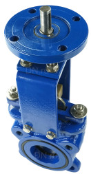 Задвижка шиберная GVKN1331N-2W-Fb-ISO Ду65 Ру10 двусторонняя, межфланцевая, шпиндель - невыдвижной, корпус - чугун GGG40, шибер - нержавеющая сталь 304, уплотнение - NBR, с ISO-фланцем и голым штоком, круглый шток 16, F10