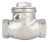 Клапан обратный VC3232P-T 3/4″ Ду20 Ру16 муфтовый, поворотный, корпус - нержавеющая сталь, диск - нержавеющая сталь, уплотнение - PTFE
