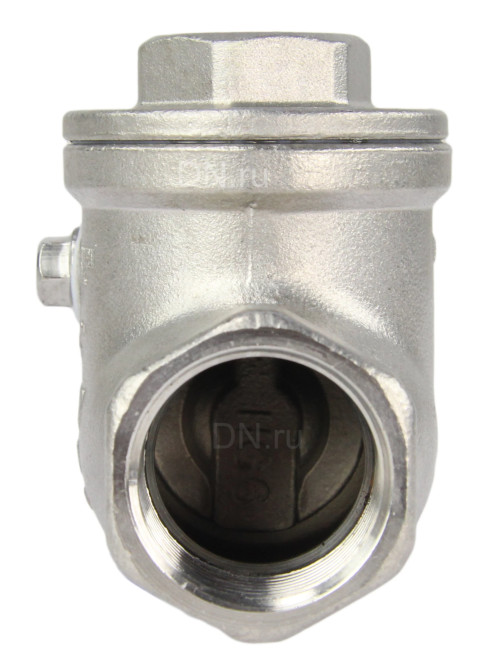Клапан обратный VC3232P-T 3/4″ Ду20 Ру16 муфтовый, поворотный, корпус - нержавеющая сталь, диск - нержавеющая сталь, уплотнение - PTFE