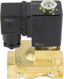 Клапан электромагнитный VS400-ET-NC-24VDC 1/2″ Ду15 Ру16, соленоидный двухходовой, корпус - латунь, уплотнение - EPDM, резьбовой, нормально-закрытый, пилотный, катушка - 24В