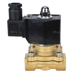 Клапан электромагнитный VS300-VT-NC-24VDC 1 1/2″ Ду40 Ру10, соленоидный двухходовой, корпус - латунь, уплотнение - Viton, резьбовой, нормально-закрытый, прямого действия, катушка - 24В