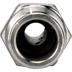 Штуцер елочка BF32-T-1 1/2-32 1 1/2″х32мм Ду40 Ру16 шланговый, корпус - нержавеющая сталь AISI 316 (CF8M), присоединение - наружная резьба/штуцер