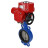 Затвор дисковый поворотный WBV1432N-2W-Fb-H Ду250 Ру16, корпус - чугун GGG50, диск - нержавеющая сталь 316L, уплотнение - NBR, с электроприводом QT-EX-040M-O2-220VAC-У1
