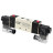 Пневмораспределитель 4V320-08 AC220V 1/4″ бистабильный, пятиканальный, с двусторонним ЭМУ (подключение со шлангами)