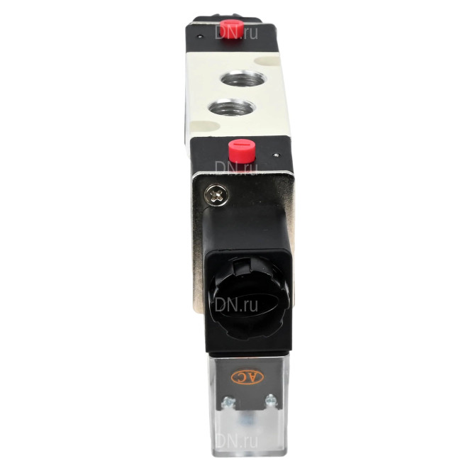Пневмораспределитель 4V320-08 AC220V 1/4″ бистабильный, пятиканальный, с двусторонним ЭМУ (подключение со шлангами)