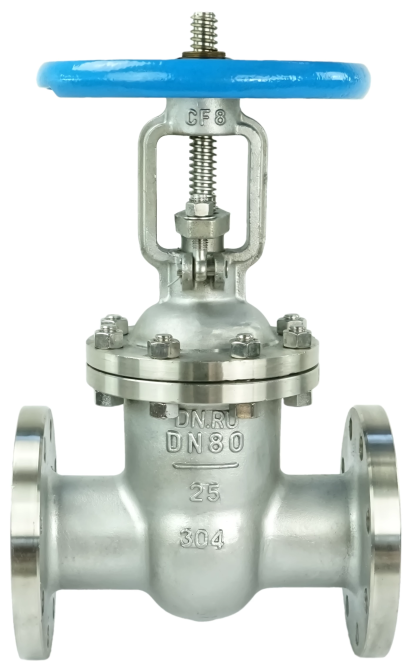 Задвижка клиновая 30нж64нж GVWR3131M-2W-F-S Ду80 Ру25 фланцевая, корпус - нержавеющая сталь 304, материал клина - нержавеющая сталь 304, уплотнение - металл, со штурвалом GAIR