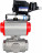 Кран шаровой BV3232P(4pc)-SP-3WL-T-ISO-H Ду50 Ру63 стандартнопроходной, внутренняя резьба, нержавеющая сталь SS316, L-типа, c пн.приводом PA-DA-065 двойного действия и электропневматическим позиционером YT-1000RSN с обратной связью