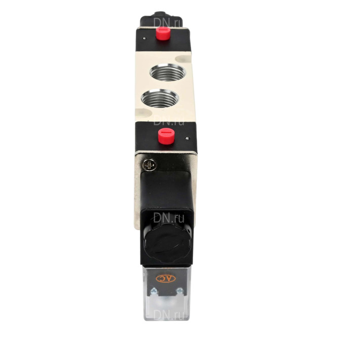 Пневмораспределитель 4V320-10 AC220V 3/8″ бистабильный, пятиканальный, с двусторонним ЭМУ (подключение со шлангами)