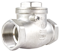 Клапан обратный VC3232P-T 2″ 1/2 Ду65 Ру16 муфтовый, поворотный, корпус - нержавеющая сталь, диск - нержавеющая сталь, уплотнение - PTFE