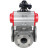 Кран шаровой BV3232P(4pc)-FP-3WL-F Ду20 Ру16 полнопроходной трехходовой, фланцевый, корпус - нержавеющая сталь SS316, с пневмоприводом PA-SA-065 с возвратными пружинами и БКВ APL-210N