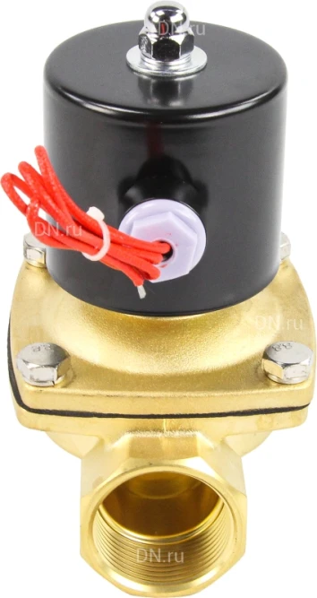 Клапан электромагнитный VS100-ET-NC-24VAC 1 1/4″ Ду32 Ру10 прямого действия двухходовой, корпус - латунь, присоединение - внутренняя резьба, уплотнение - EPDM, нормально-закрытый, катушка - 24 В AC