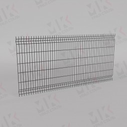 3Д забор черный (RAL 9005) 2500х2500х6 Light