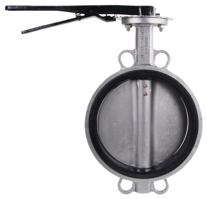 Затвор дисковый поворотный WBV3232N-2W-Fb-H Ду250 Ру16 межфланцевый, корпус - нержавеющая сталь 316L, диск - нержавеющая сталь 316L, уплотнение - NBR, с рукояткой, квадрат 22х22, F10