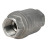 Клапан обратный VCS3232P-T 1/2″ Ду15 Ру16 резьбовой, пружинный, корпус - нержавеющая сталь 316, диск - нержавеющая сталь 316, уплотнение - металл