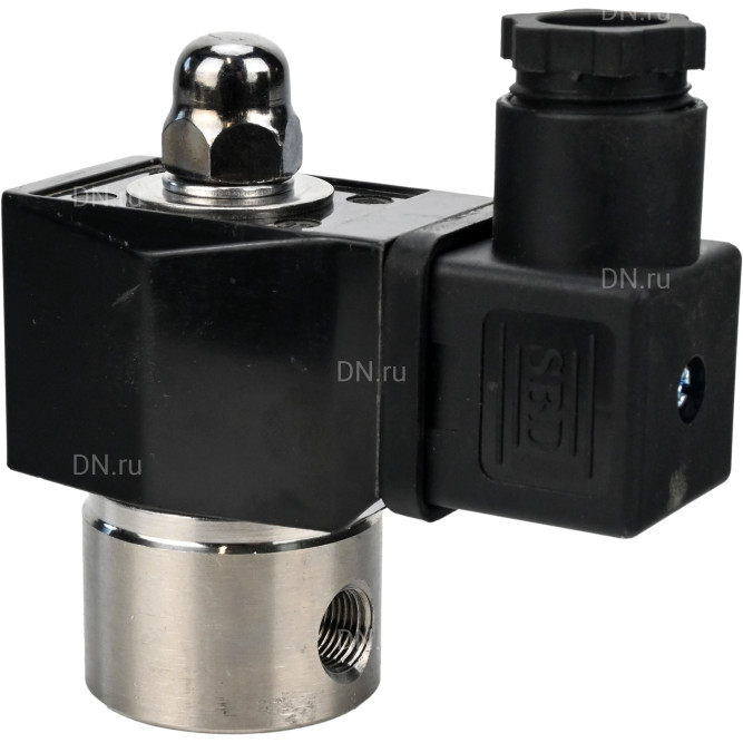 Клапан электромагнитный VS331-ET-NC-24VAC 1/4″ Ду8 Ру10 прямого действия двухходовой, корпус - сталь нержавеющая 304, присоединение - внутренняя резьба, уплотнение - EPDM, нормально-закрытый, катушка - 24 В AC