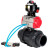 Кран шаровой BV4242E-FP-GRM-ISO Дн25 Ру10 полнопроходной, корпус - НПВХ, шар - НПВХ, уплотнение - EPDM, с пневмоприводом PA-SA-052, пневмораспределителем 4V320-10 AC220V и БКВ APL-510N EX