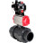 Кран шаровой BV4242E-FP-GRM-ISO Дн80 Ру10 полнопроходной, корпус - НПВХ, шар - НПВХ, уплотнение - EPDM, с пневмоприводом PA-DA-065, пневмораспределителем 4M310-08 DC24V, БКВ APL-510N EX и БПВ AFC2000