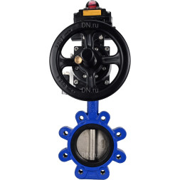 Затвор дисковый поворотный WBV1616E-2W-Fb-H Ду150 Ру16 LUG корпус - чугун QT450, диск - чугун QT450, уплотнение - EPDM, с пневмоприводом PA-DA-105-1, пневмораспределителем 4M310-08 DC24V и БКВ APL-410N EX