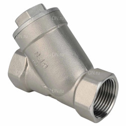 Клапан обратный VCSY3131P-T 1″ 1/4 Ду32 Ру40 Y-образный, резьбовой, пружинный, корпус - нержавеющая сталь 304, диск - нержавеющая сталь 304, уплотнение - PTFE