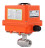 Кран шаровой BV3232P(2pc)-FP-T-ISO-H Ду15 Ру63 полнопроходной двухходовой, нержавеющая сталь 316, внутренняя резьба, уплотнение - PTFE, с электроприводом четвертьоборотным QT-N-003EM-O1-220VAC-У1 MINI
