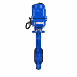 Затвор дисковый поворотный WBV1413E-2W-Fb-H Ду40 Ру16, корпус - чугун GGG50, диск - чугун GGG40, уплотнение - EPDM, с электроприводом QT-N-003EM-O1-12VDC-У1 blue 12В