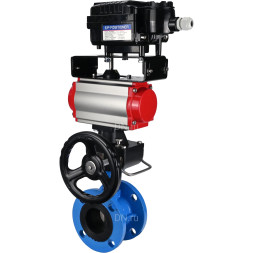 Затвор дисковый поворотный WBV1313E-2W-F-H Ду125 Ру16 фланцевый, корпус - чугун GGG40, диск - чугун GGG40, EPDM, с пневмоприводом PA-DA-130, позиционером YT-1000RSN с обратной связью и ручным дублером MON1-250-T26-ISO