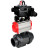 Кран шаровой BV4242E-FP-GRM-ISO Дн40 Ру10 полнопроходной, корпус - НПВХ, шар - НПВХ, уплотнение - EPDM, с пневмоприводом PA-DA-052 и БКВ APL-410N EX