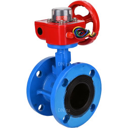Затвор дисковый поворотный WBV1313E-2W-F-H Ду125 Ру16 фланцевый, корпус - чугун GGG40, диск - чугун GGG40, уплотнение - EPDM, с редуктором HGBF RQN2-320Z