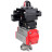 Кран шаровой BV3232P(4pc)-SP-3WL-T-ISO-H Ду50 Ру63 стандартнопроходной трехходовой L-тип, нержавеющая сталь SS316, внутренняя резьба, уплотнение - PTFE, с пневмоприводом PA-SA-83 и блоком концевых выключателей APL-410N EX