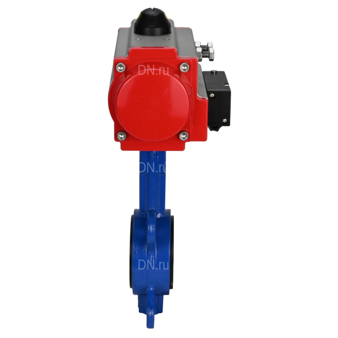 Затвор дисковый поворотный WBV1432N-2W-Fb-H Ду300 Ру16, корпус - чугун GGG50, диск - нержавеющая сталь 316L, уплотнение - NBR, с пневмоприводом PA-DA-160 двойного действия, пневмораспределителем 4M310-08 DC24V