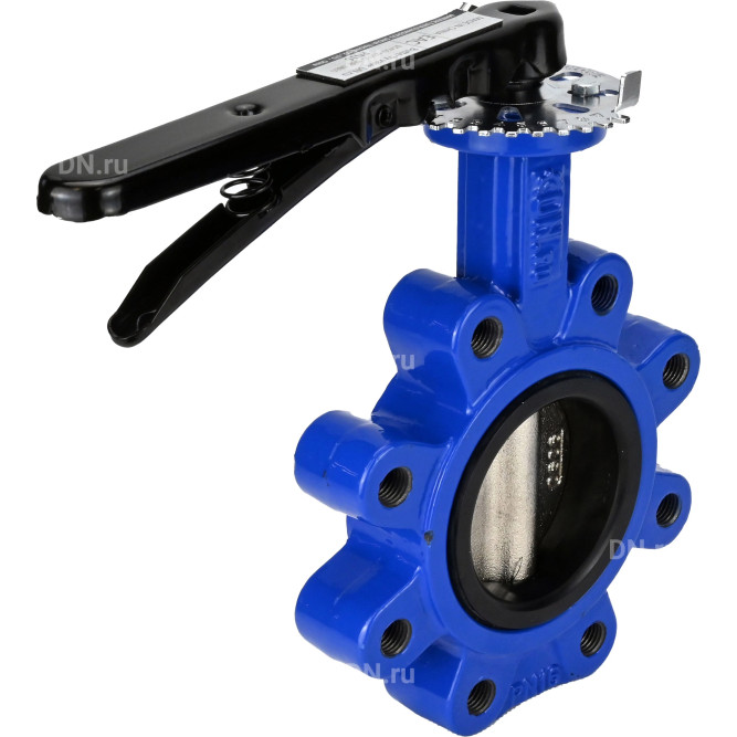 Затвор дисковый поворотный WBV1616N-2W-Fb-H Ду125 Ру16 LUG межфланцевый, корпус - чугун QT450, диск - чугун QT450, уплотнение - NBR, с рукояткой