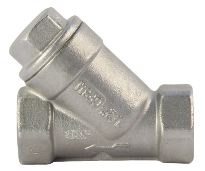 Фильтр сетчатый FMY3232P-T 1/2″ Ду15 Ру16, Y-образный, корпус - нержавеющая сталь 316, резьбовой
