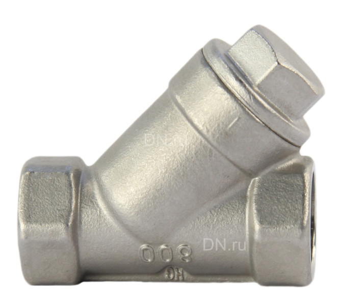 Фильтр сетчатый FMY3232P-T 1/2″ Ду15 Ру16, Y-образный, корпус - нержавеющая сталь 316, резьбовой