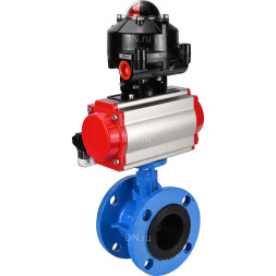 Затвор дисковый поворотный WBV1313E-2W-F-H Ду150 Ру16 фланцевый, корпус - чугун GGG40, диск - чугун GGG40, уплотнение - EPDM, с пневмоприводом PA-DA-130, пневмораспределителем 4M310-08 DC24V и БКВ APL-510N EX